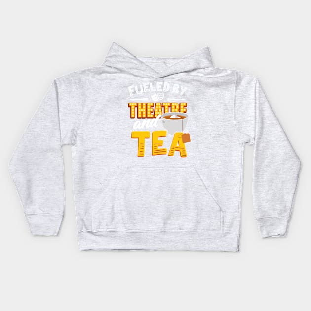 theatre/tea Kids Hoodie by CurlyDesigns